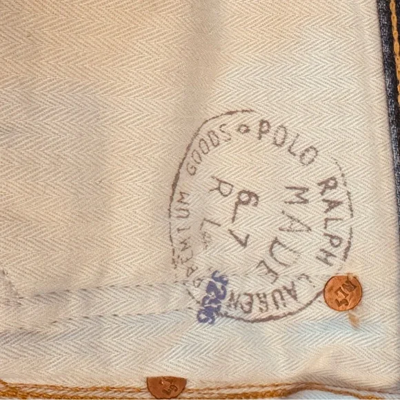 Vintage Ralph Lauren Polo Denim Jeans Fly Rivet Baggy Bootcut 40x30 (42x31) - Picture 7 of 11